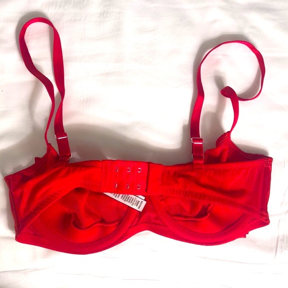 Victoria’s Secret Wicked Unlined Sheer Mesh & Bow Balconette Bra 34C NWT - Picture 5 of 6